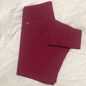 Size M Raspberry colored Fabletics yoga pants